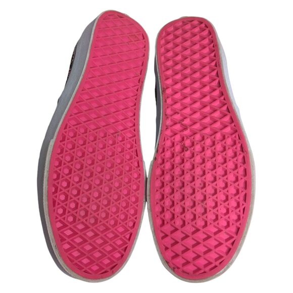 Vans Authentic Neon Paint Splatter Lace Up Sneakers Black Pink 7 Men 8.5 Women - Picture 7 of 8